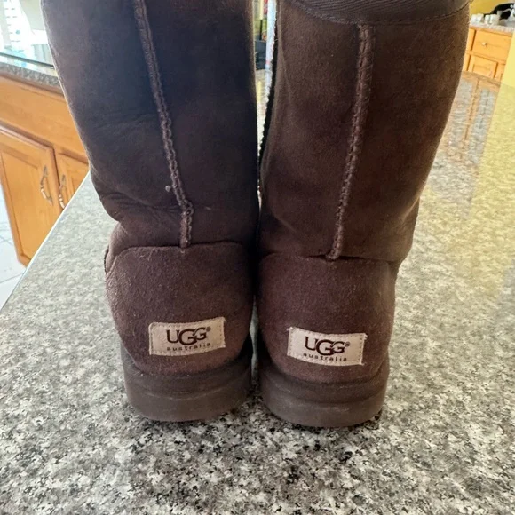 UGG Chocolate Brown Suede Boots - Picture 2 of 4